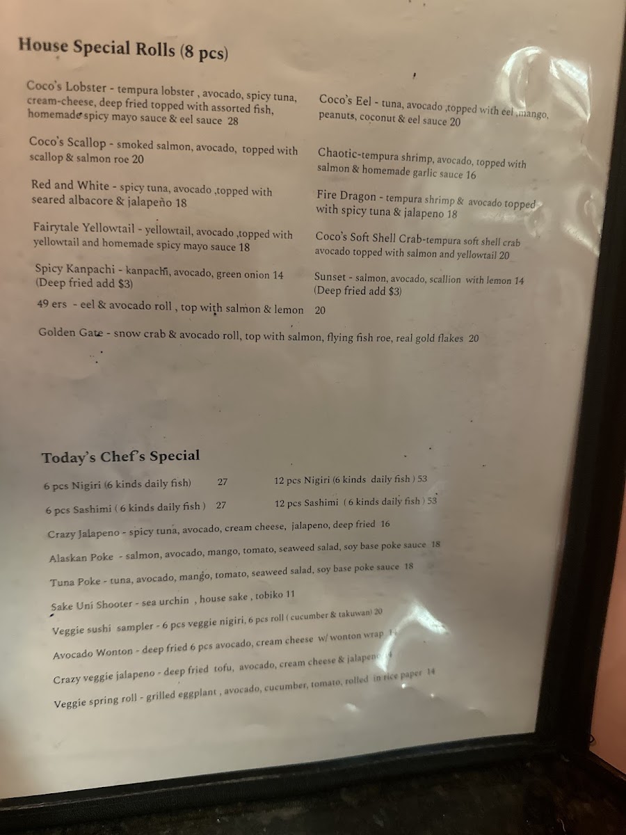 Menu - Coco's Ramen photo 2