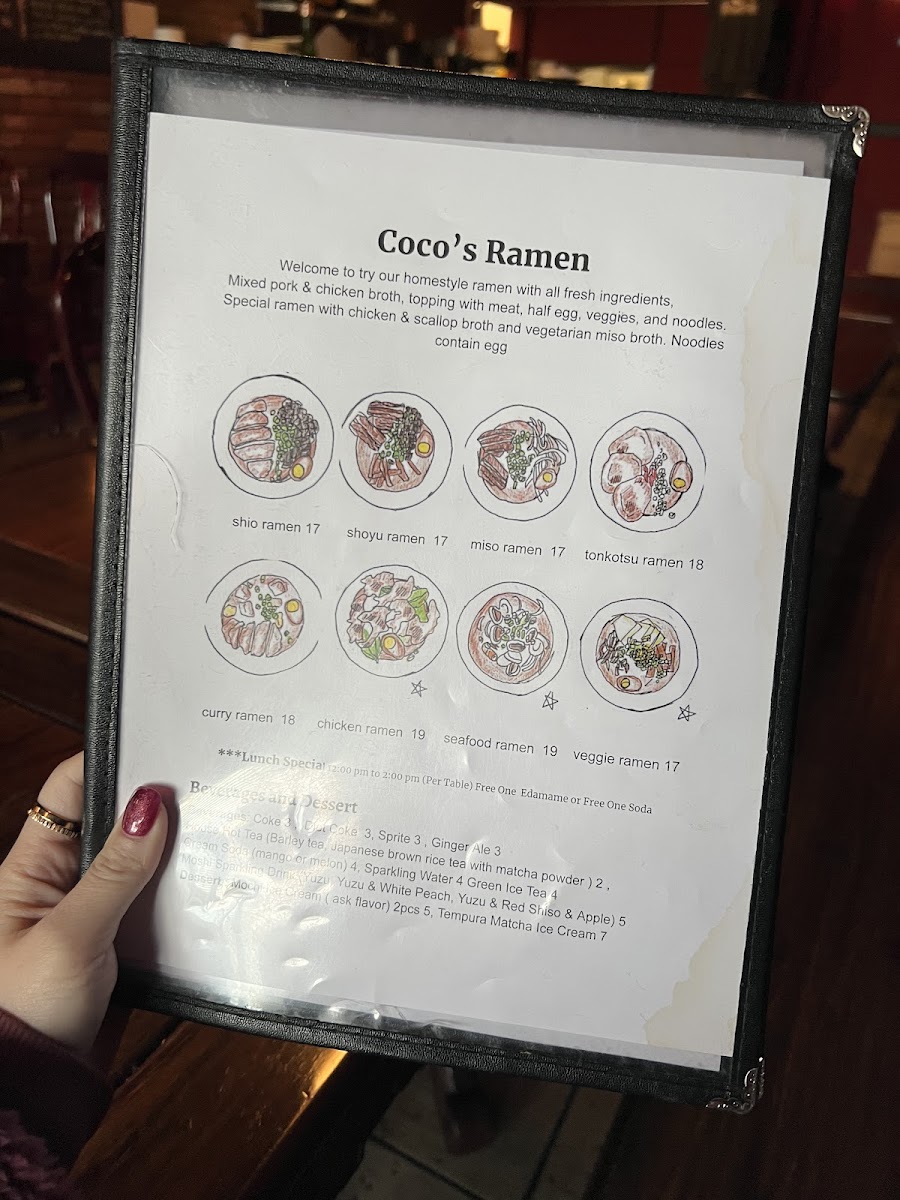 Menu - Coco's Ramen photo 7